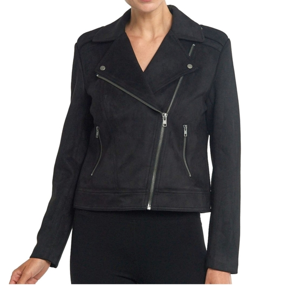 NWT Philosophy Faux Suede leather Moto Jacket - Picture 2 of 9